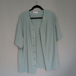 Men's Light Green Button Down Shirt